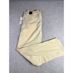 Reason Brand Premium Denim Straight Fit Khaki Distressed Jeans Mens 40x32